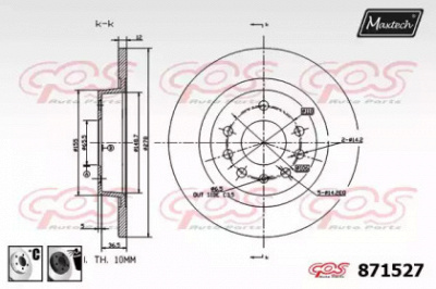 MAXTECH 8715276060 -  Тормозной диск