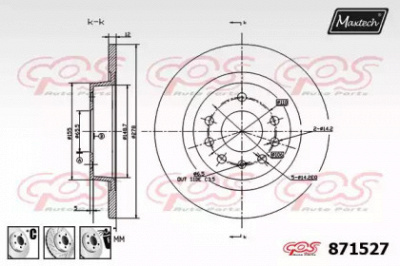 MAXTECH 8715276880 -  Тормозной диск