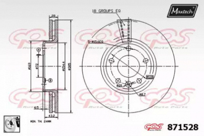 MAXTECH 8715280080 -  Тормозной диск