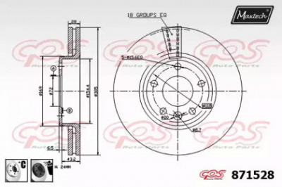 MAXTECH 8715286060 -  Тормозной диск
