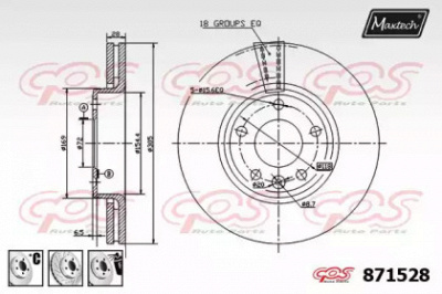 MAXTECH 8715286980 -  Тормозной диск