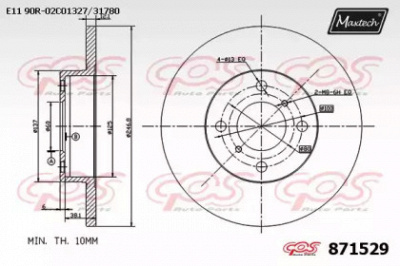 MAXTECH 8715290000 -  Тормозной диск