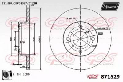 MAXTECH 8715290060 -  Тормозной диск