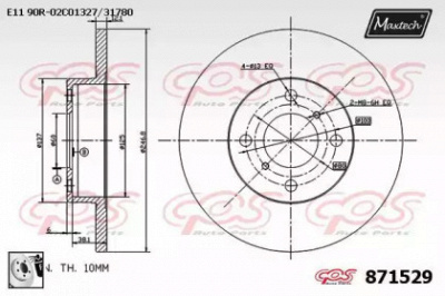MAXTECH 8715290080 -  Тормозной диск
