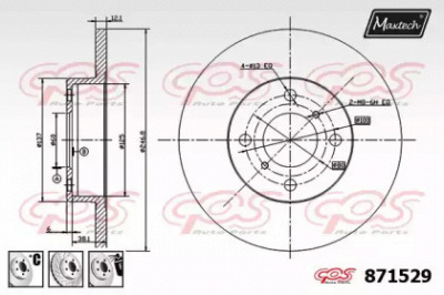 MAXTECH 8715296880 -  Тормозной диск