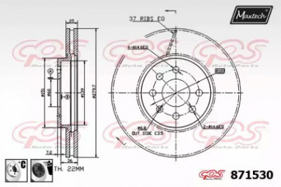 MAXTECH 8715306060 -  Тормозной диск