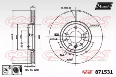 MAXTECH 8715316060 -  Тормозной диск