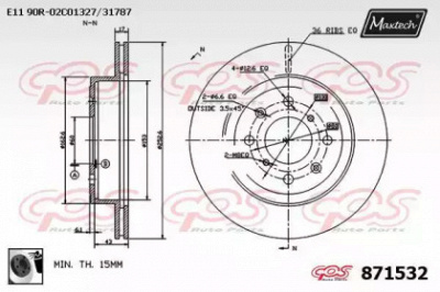 MAXTECH 8715320060 -  Тормозной диск