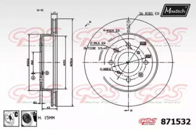 MAXTECH 8715326060 -  Тормозной диск