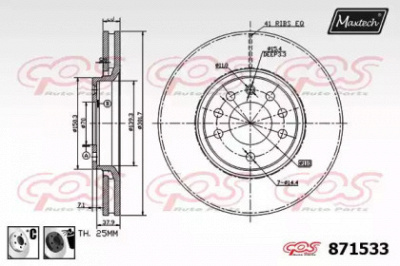 MAXTECH 8715336060 -  Тормозной диск