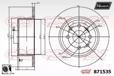 MAXTECH 8715350060 -  Тормозной диск