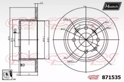 MAXTECH 8715350080 -  Тормозной диск