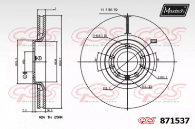 MAXTECH 8715370000 -  Тормозной диск