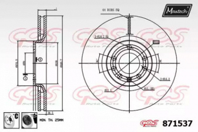 MAXTECH 8715376060 -  Тормозной диск