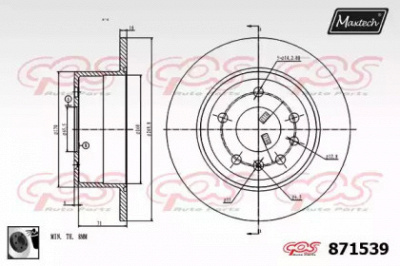 MAXTECH 8715390060 -  Тормозной диск