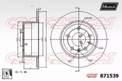 MAXTECH 8715390080 -  Тормозной диск