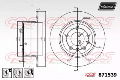 MAXTECH 8715396880 -  Тормозной диск