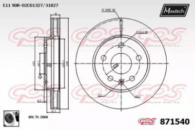 MAXTECH 8715400060 -  Тормозной диск