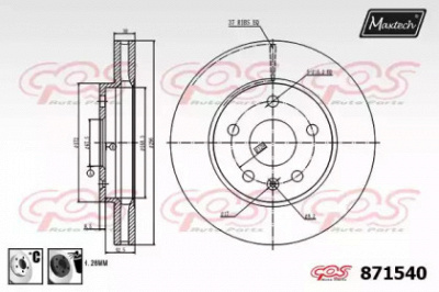 MAXTECH 8715406060 -  Тормозной диск