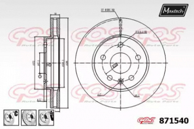 MAXTECH 8715406880 -  Тормозной диск