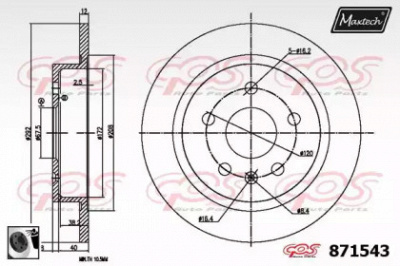 MAXTECH 8715430060 -  Тормозной диск