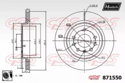 MAXTECH 8715500060 -  Тормозной диск