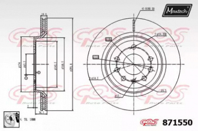 MAXTECH 8715500080 -  Тормозной диск