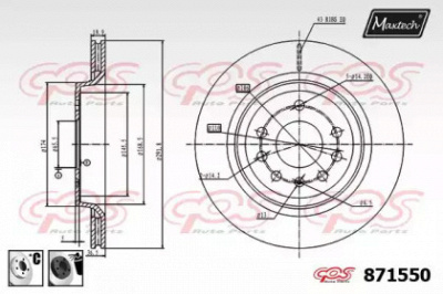 MAXTECH 8715506060 -  Тормозной диск