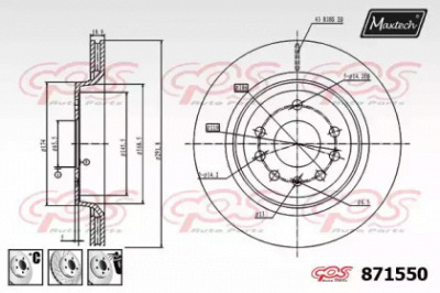 MAXTECH 8715506980 -  Тормозной диск