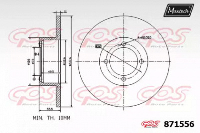 MAXTECH 8715560000 -  Тормозной диск