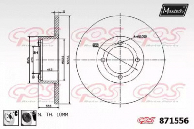 MAXTECH 8715566060 -  Тормозной диск