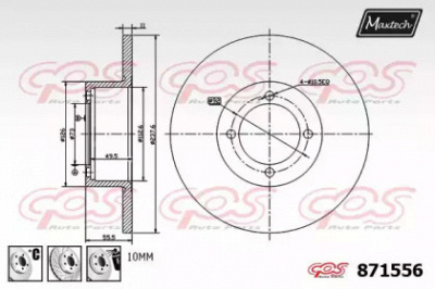 MAXTECH 8715566980 -  Тормозной диск