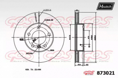 MAXTECH 8730210000 -  Тормозной диск