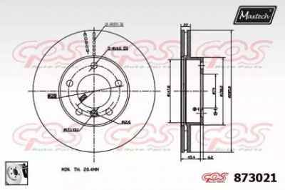 MAXTECH 8730210080 -  Тормозной диск