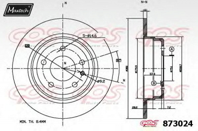 MAXTECH 8730246060 -  Тормозной диск