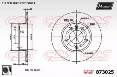 MAXTECH 8730250060 -  Тормозной диск