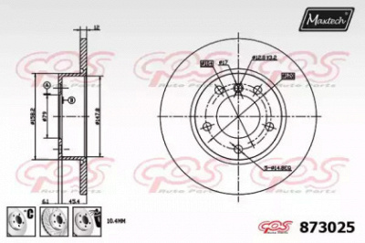 MAXTECH 8730256980 -  Тормозной диск