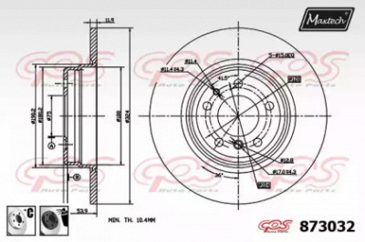 MAXTECH 8730326060 -  Тормозной диск