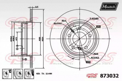 MAXTECH 8730326880 -  Тормозной диск