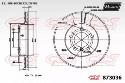 MAXTECH 8730360000 -  Тормозной диск