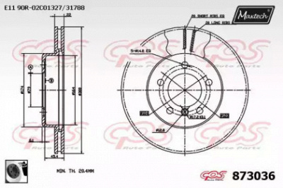 MAXTECH 8730360060 -  Тормозной диск