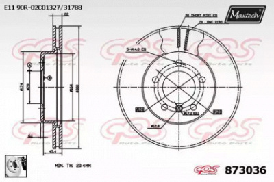MAXTECH 8730360080 -  Тормозной диск