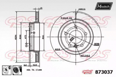 MAXTECH 8730376060 -  Тормозной диск