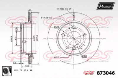 MAXTECH 8730460060 -  Тормозной диск