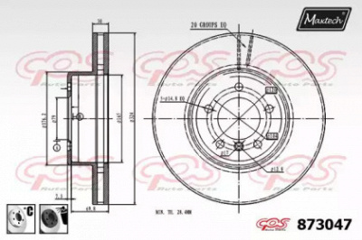 MAXTECH 8730476060 -  Тормозной диск