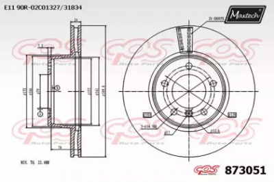 MAXTECH 8730510000 -  Тормозной диск