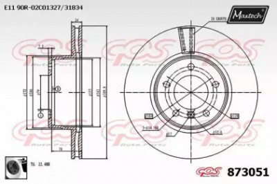 MAXTECH 8730510060 -  Тормозной диск