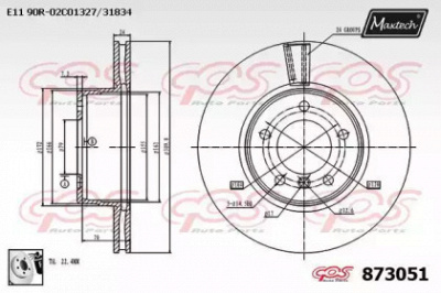 MAXTECH 8730510080 -  Тормозной диск