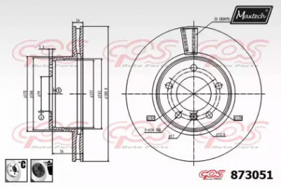 MAXTECH 8730516060 -  Тормозной диск