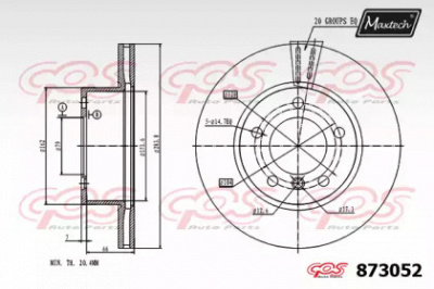 MAXTECH 8730520000 -  Тормозной диск